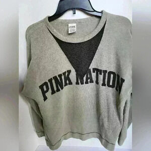 Victoria's Secret PINK Top Activewear Forest Green Size S